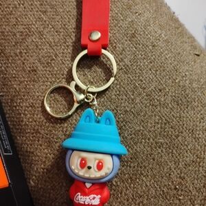 Coca-Cola Keychain with Red and Blue Character
